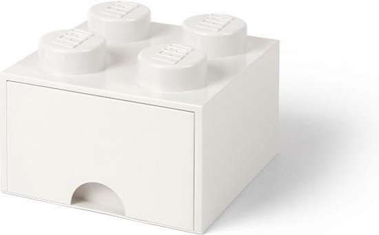 Set van 2 - Opberglade Brick 4, Wit - LEGO