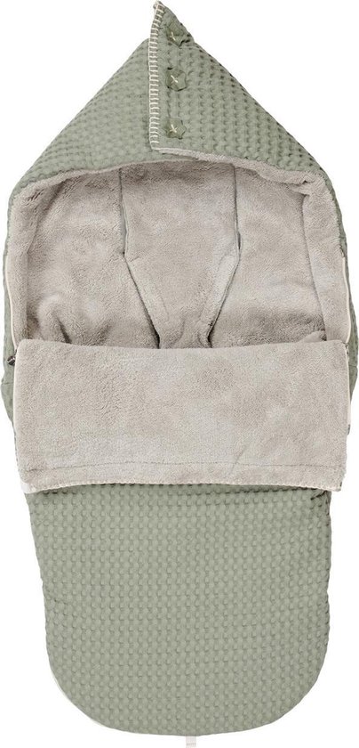 Koeka Buggy voetenzak wafel/teddy Oslo - shadow green/misty grey