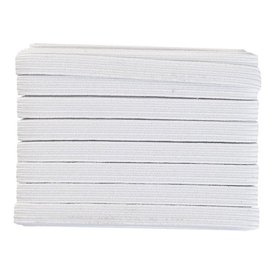 Elastiek koord 7mm wit - 7 meter - Elastiek naaien - Elastiek voor het maken van maskers - Elastiek band - Rekkers voor mondkapjes & mondmaskers medisch - Wasbaar