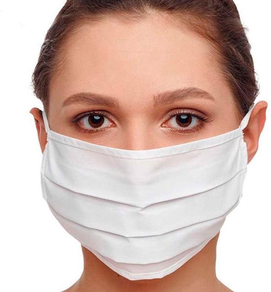 Mondmasker 100% Katoen – Wasbaar – Mondkapjes – Mondkapje – Niet Medisch - Wit