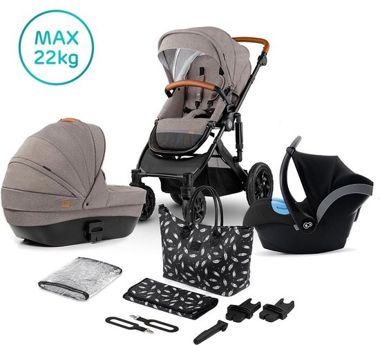 Kinderkraft Kinderwagen Prime 3 in 1 Beige (incl. autostoel)