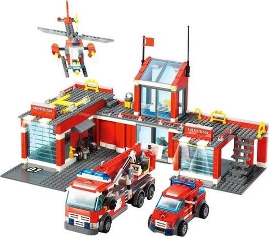 Mega Speelgoed Set - Brandweer - 774 Bouwstenen - Geschikt voor LEGO