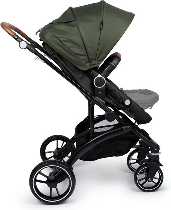 Little World Kinderwagen City Walker 3 in 1 Army Green - Tot 22 kg! - Limited Edition