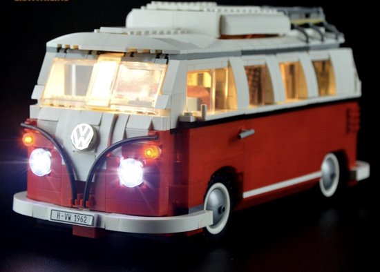 LICHTSET  voor LEGO® Volkswagen transporter T1 busje - Creator - Lighting kit Set nummer 10220 21001 Verlichting - Camper Van - Toy Brick Lighting - Let op alleen lichtset! Geen model