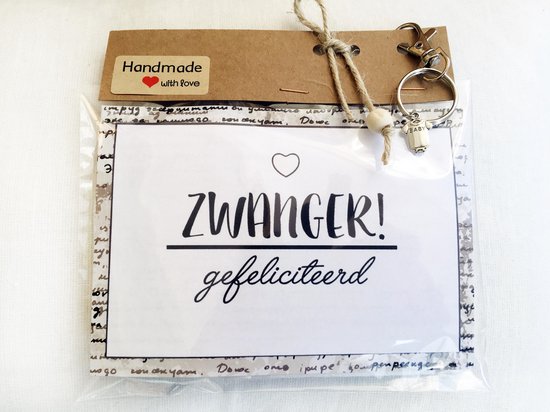 baby luierkado / kraamcadeau met de tekst 'zwanger gefeliciteerd