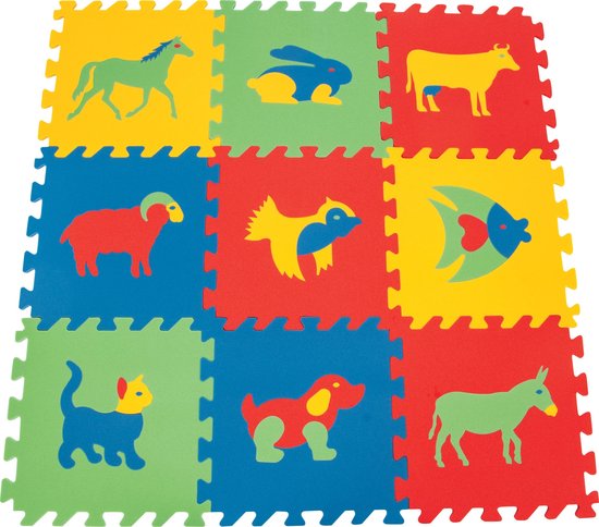 Speelmat - Puzzelmat - Speelgoed 1 jaar - speelgoed 2 jaar - speelgoed 3 jaar - Dieren - kleuren