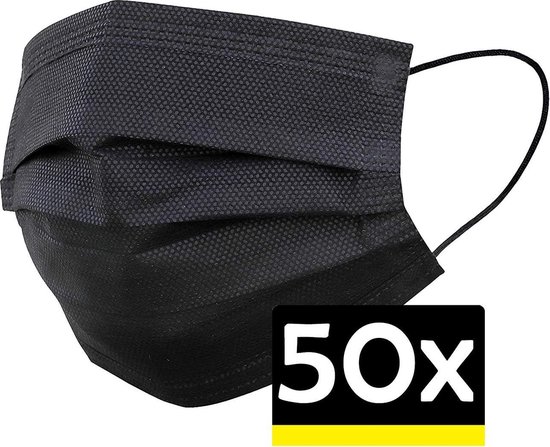 Mondkapje Zwart Wegwerp - Mondmasker Wegwerp - Mondkapje Wegwerp Zwart - Mondkapjes Wegwerp Zwart
- 50 Stuks