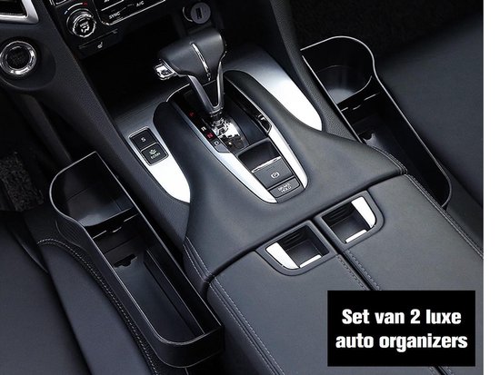 CarX™ Luxe Auto Organizer - Zwart - Meer ruimte en overzicht in je auto - 2 Stuks (links & rechts) - Bestseller