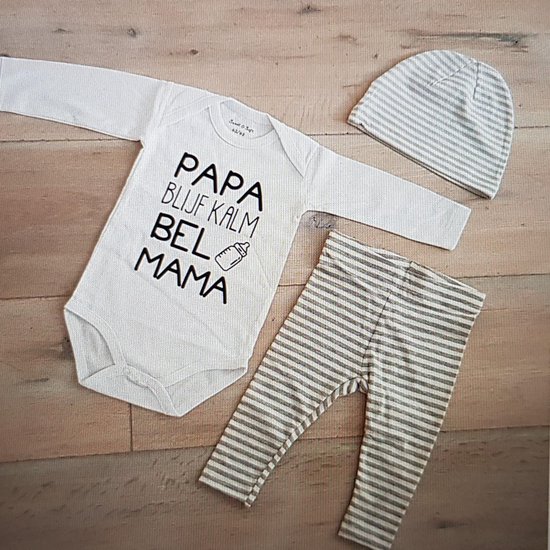 MM Baby pakje cadeau geboorte meisje jongen set met tekst aanstaande zwanger kledingset pasgeboren unisex Bodysuit | Huispakje | Kraamkado | Gift Set babyset kraamcadeau  babygeschenk babygeschenkset kraampakket