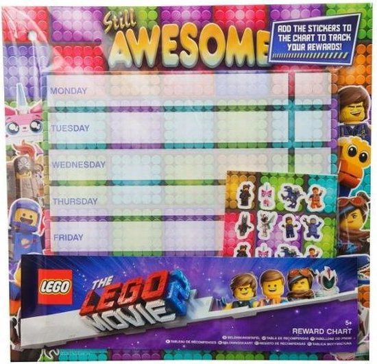 Lego Movie beloningskaart, kalender met stickers