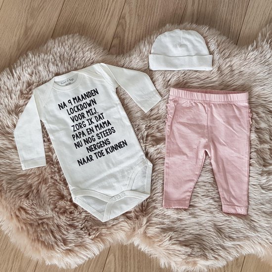 MM Baby cadeau geboorte meisje jongen set met tekst aanstaande zwanger kledingset pasgeboren unisex Bodysuit |  babykleding Huispakje | Kraamkado | Gift Set babyset kraamcadeau pakje babygeschenk babygeschenkset kraampakket
