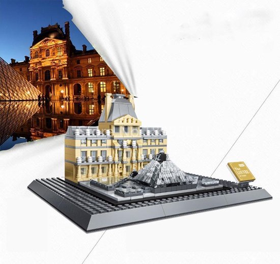 Wange Museum Het Louvre Parijs - 785 Bouwsteentjes - Lego Compatibel - Bouwset