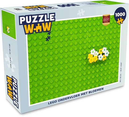 Puzzel 1000 stukjes volwassenen Lego 1000 stukjes - Lego ondervloer met bloemen puzzel 1000 stukjes  - PuzzleWow heeft +100000 puzzels