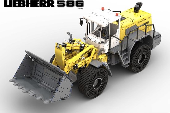 Liebherr L586 Xpower Shovel Technisch Bouwpakket - Geen Lego® - Creator - Wiellader - Loader - MEGA Groot Bouwpakket - 12150 onderdelen! - Toy Brick Lighting