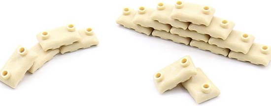 WW2 Bouwstenen - 50x Zandzakken Beige - Geschikt voor Lego compatible - Soldaten - Militair - Tank - Army - Bouwstenen - Wapens - Geweren - Brick - Tweede Wereld Oorlog - Mini-figures - Leger - Duits - Navy Seals - Commando