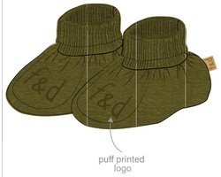 Frogs and Dogs - kraamcadeau / baby - slofje - jungle - Khaki