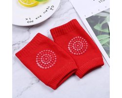 Jumada - Kniebeschermers Voor Kind - Kniebeschermers Voor Baby - Kruipbeschermers - Anti Slip - 1Set - Rood – One Size