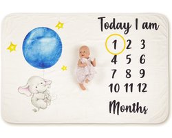 Fleece Mijlpaaldeken Ballon - mijlpaalkaart - milestone - kraamcadeau - babykleed - kraamcadeau - baby shower - cadeau - speelkleed - baby cadeau - foto herinnering