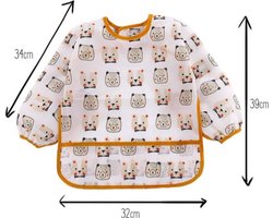 Akyol - Slabber – slabber beren – slabbertjes – babyschort – schort – kliederschort – knutselschort – beren – wit