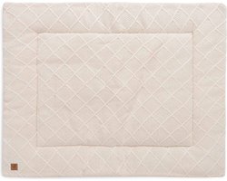 Jollein - Boxkleed 75x95cm - Speelkleed Baby - Check Knit Oatmeal