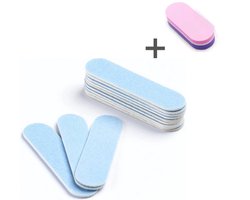 Baby Nagelvijl - 6 Stuks - Blauw - Met Sponsvijltje - Zacht Nagelvijltje - Baby Nagelverzorging - Nagelvijl Karton - Baby Nagelschaartje