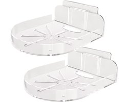 Babyfoon Wandbevestiging - Monitor Plank - Babykamer Organiseren - Zelfklevende Strips - 12x9.5 cm - Wit