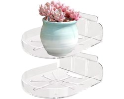 Babymonitor houder - Dubbele houder - Veilige positionering - Met opbergruimte - 12 x 9.5 cm - Wit