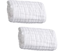 BESTonZON 2 Stuks gaas badhanddoek inbakerdoekjes voor 's mousseline dekens kind badhanddoek blanket speelkleed katoenen babybadhanddoek deken puur katoen