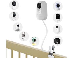 Universele Camera Houder - Babyfoon Beugel - Babykamer Bewaken - Flexibele Klem - 12 x 9.3 x 9.7 cm - Zwart